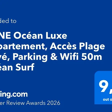 Apartment Dune Ocean Luxe Appartement, Acces Prive, Parking & Wifi 50m Ocean Surf *